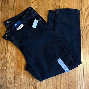 Old Navy High Rise Vintage Slim Jeans US 18 Black NWT